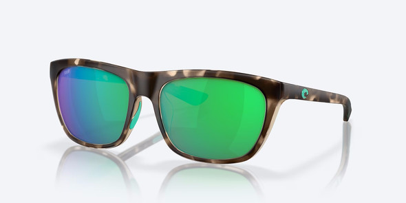 Costa Cheeca Matte Shadow Tortoise w/ Green Mirror